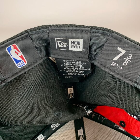 Portland Trailblazers NBA Black Red New Era 59Fifty Rip City Fitted Hat Mens 7 3 - Picture 6 of 6